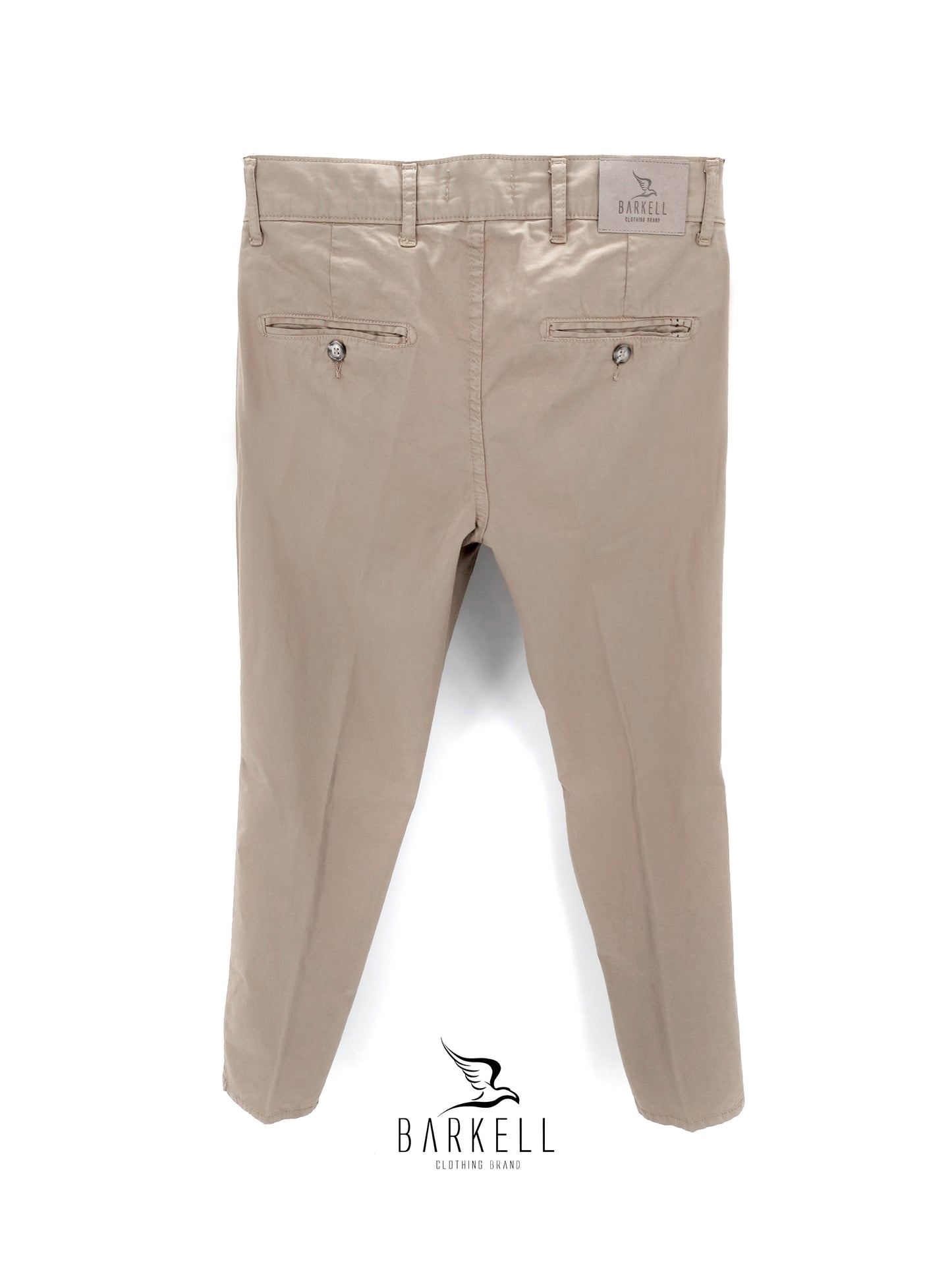 Pantalone Sabbia Modello Chinos in Cotone Gabardina