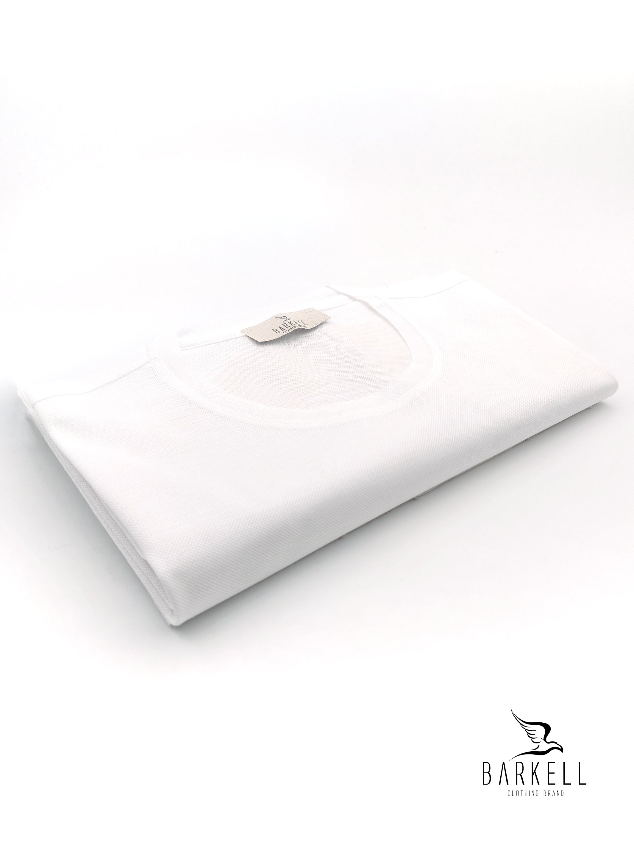 GICIPI T-Shirt Uomo In Puro Cotone - Girocollo Basso, Bianco, Art. 261-6