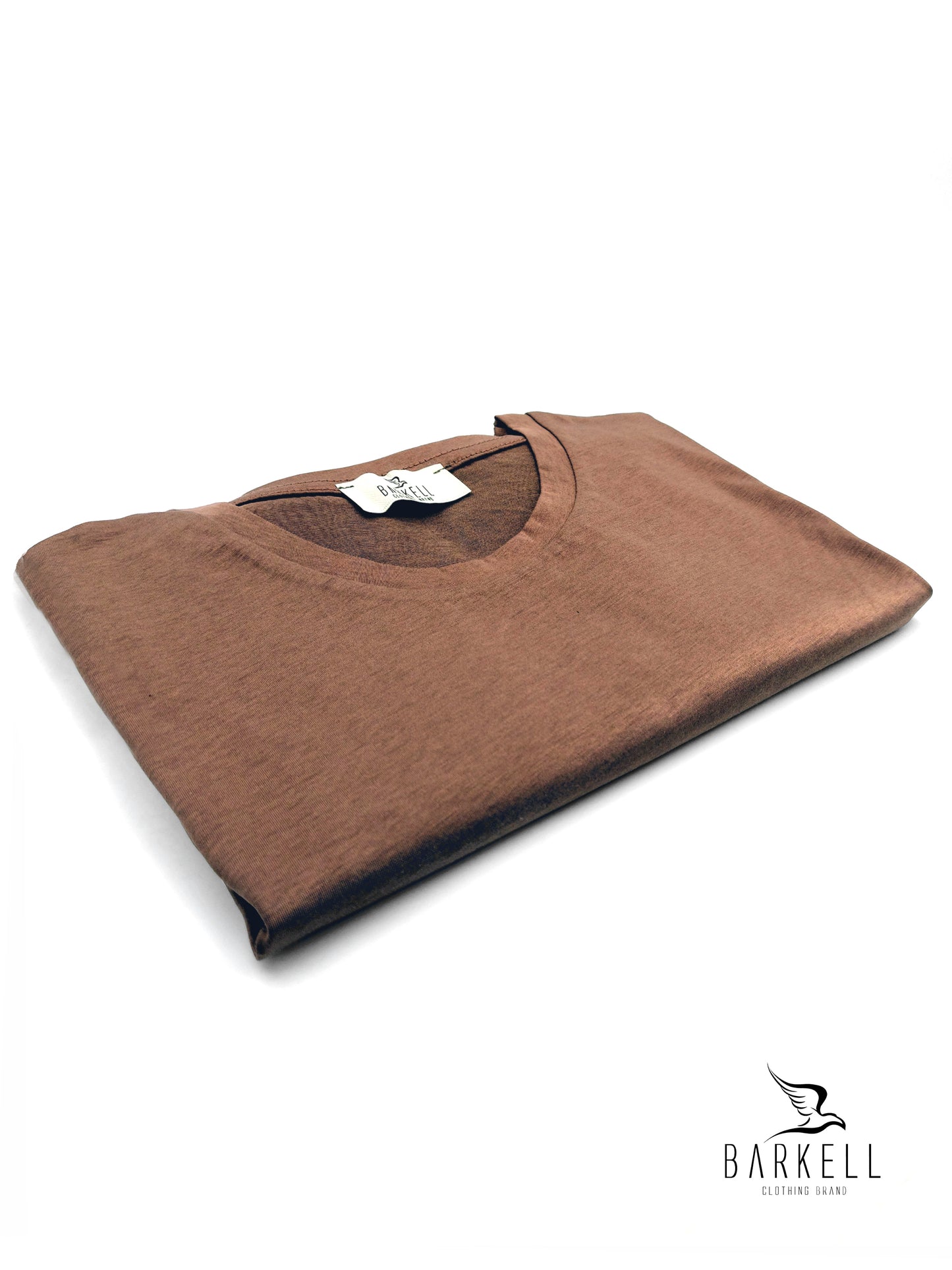 T-Shirt Girocollo in Filo di Scozia Extrafine Color Fango