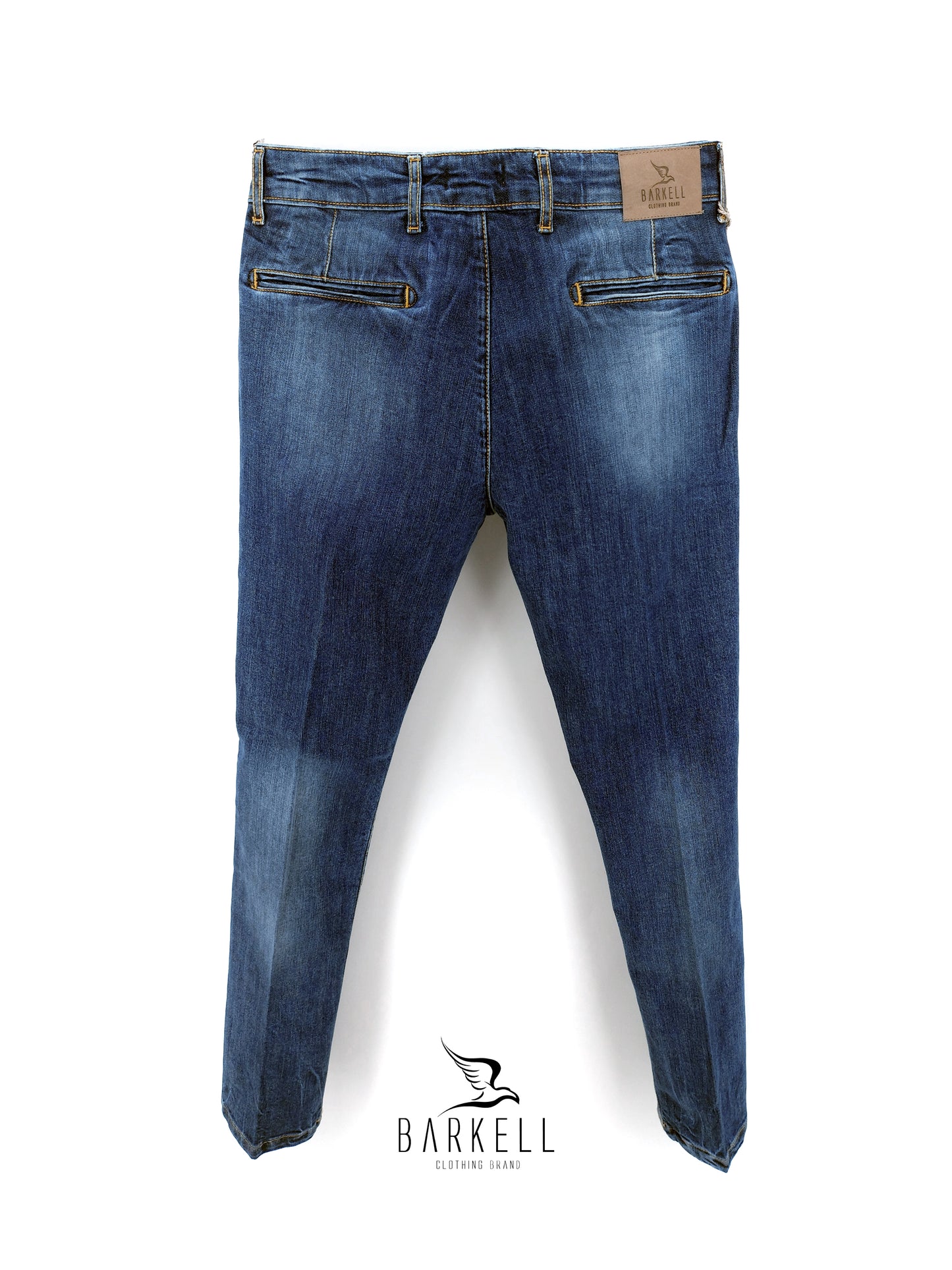 Jeans Modello Chinos Lavaggio Stone Wash con Rinacci