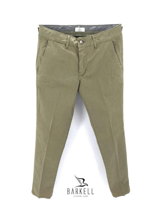 Pantalone Salvia Modello Chinos in Cotone Gabardina