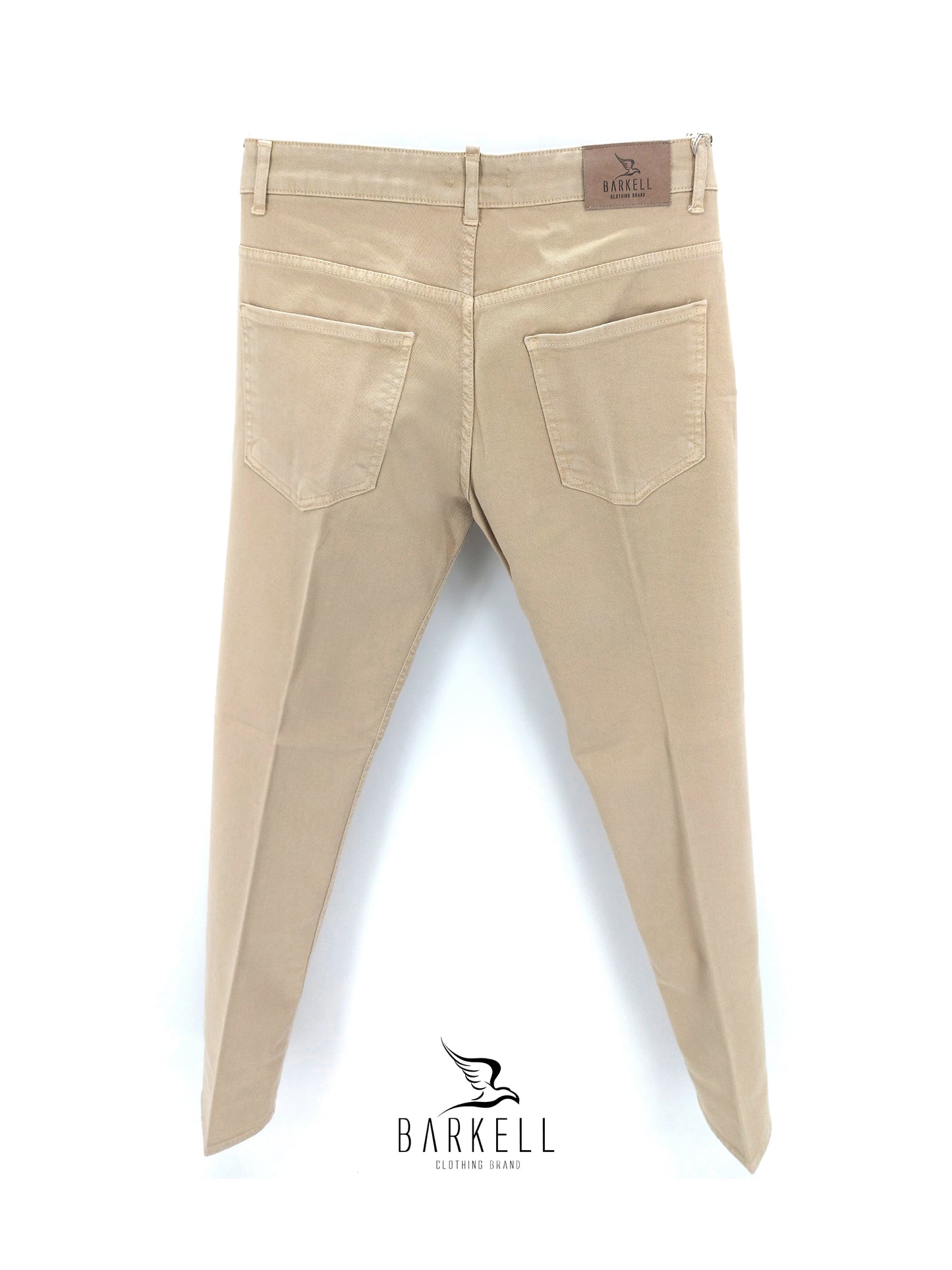 Pantalone Beige Modello Jeans Cinque Tasche in Cotone Bull Vela