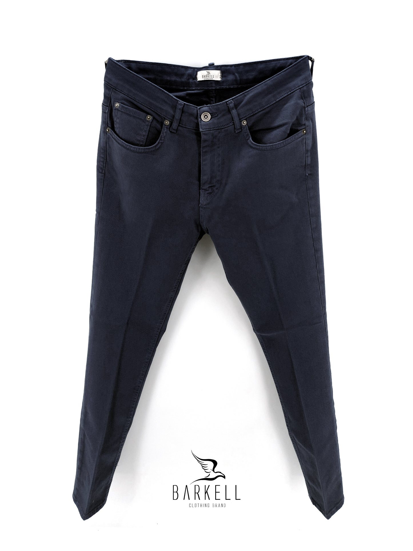 Pantalone Blu Modello Jeans Cinque Tasche in Cotone Bull Vela