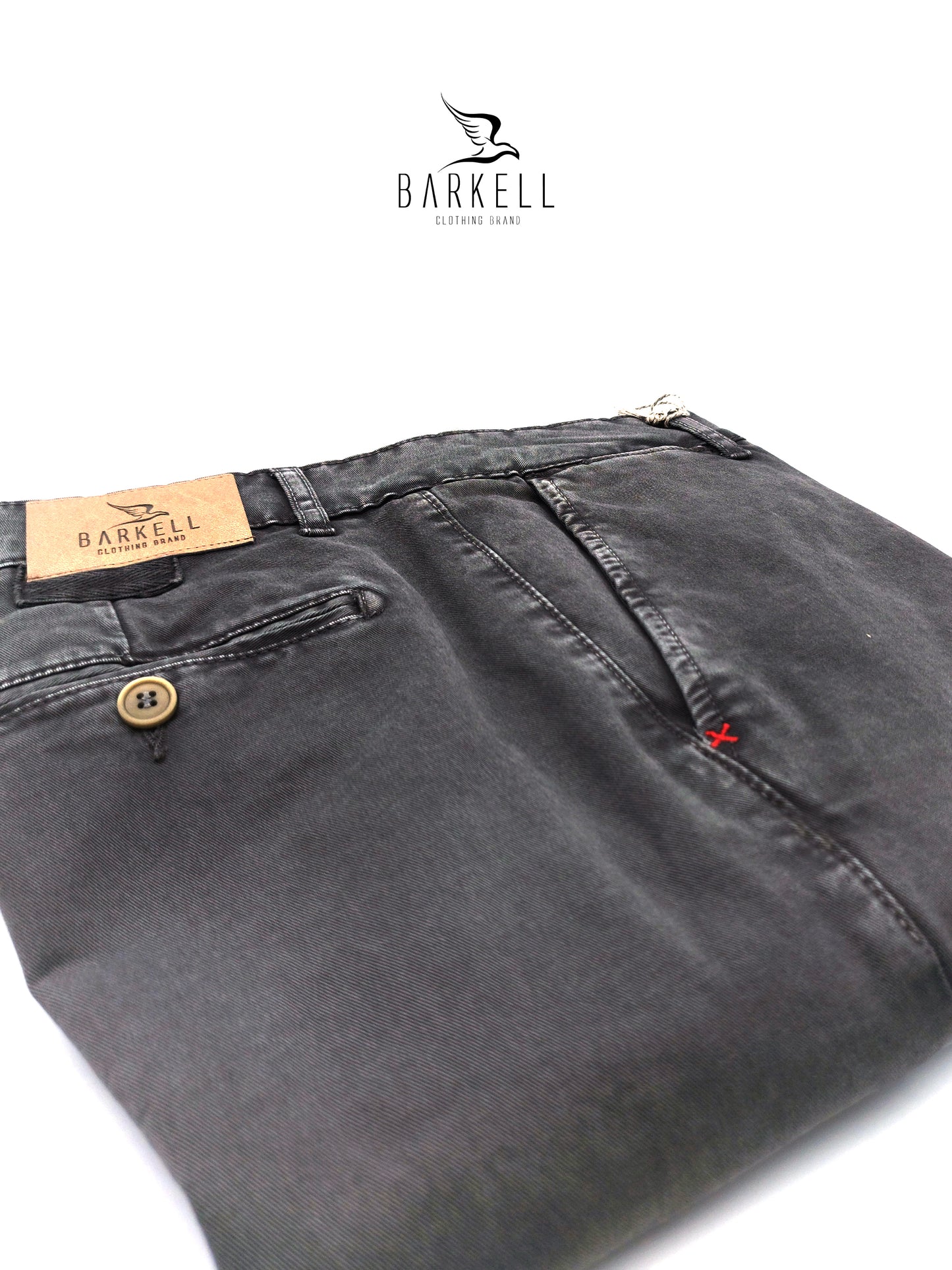 Pantalone Grigio Modello Chinos in Cotone Gabardina Ice Vintage