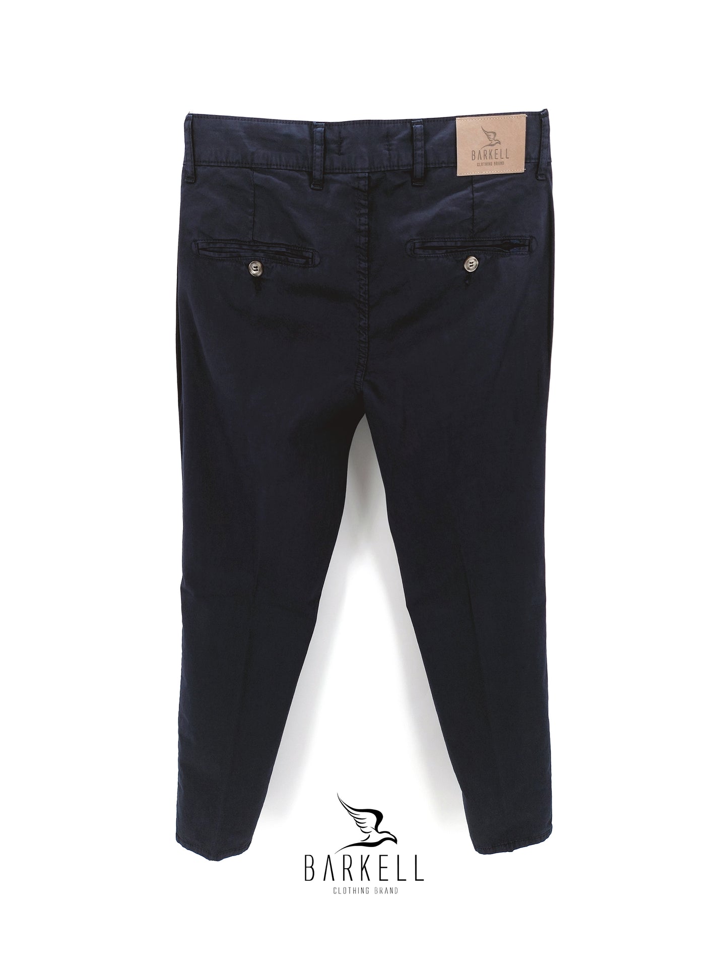 Pantalone Blu Modello Chinos in Cotone Gabardina