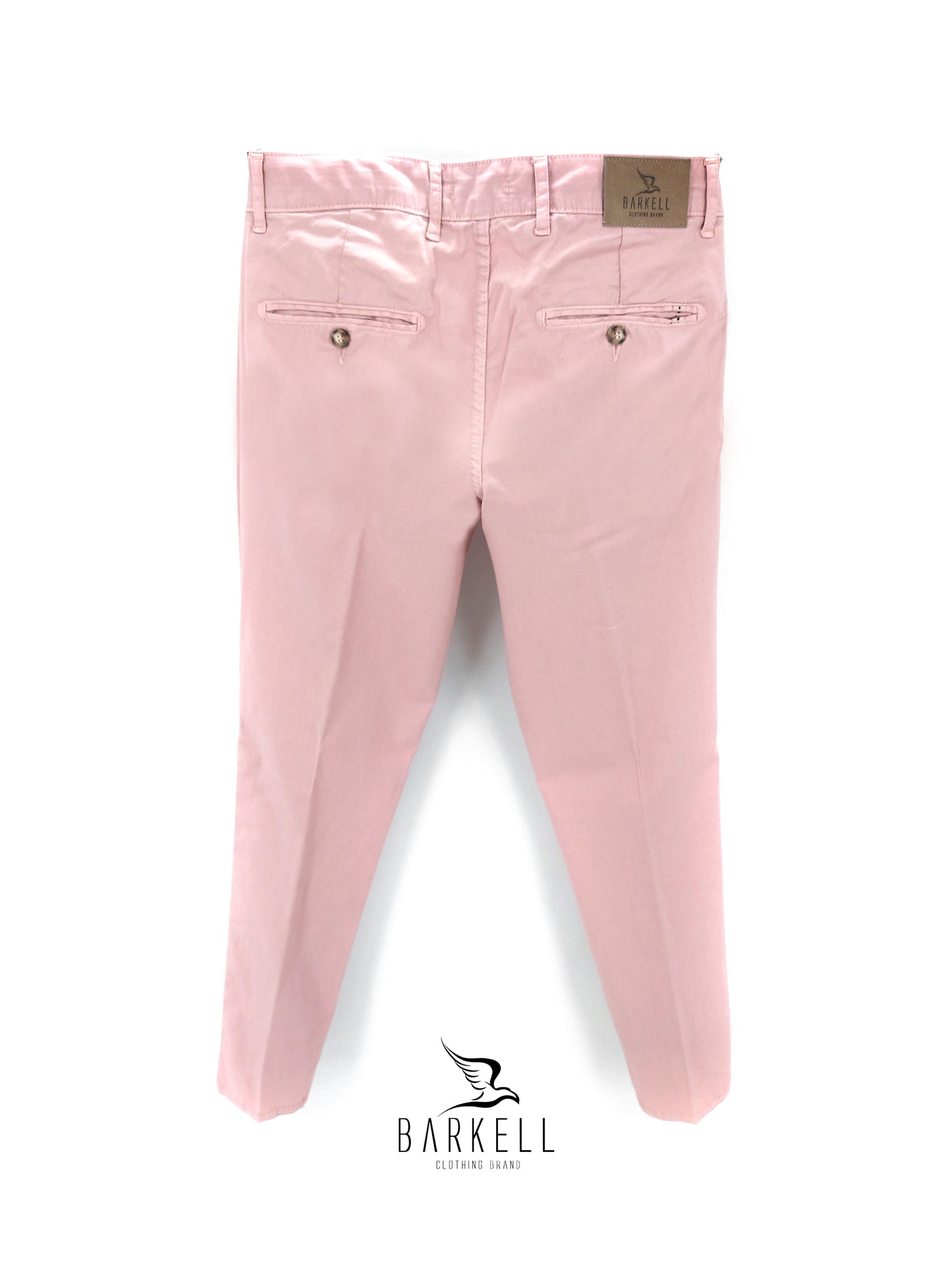 Pantalone Rosa Modello Chinos in Cotone Gabardina