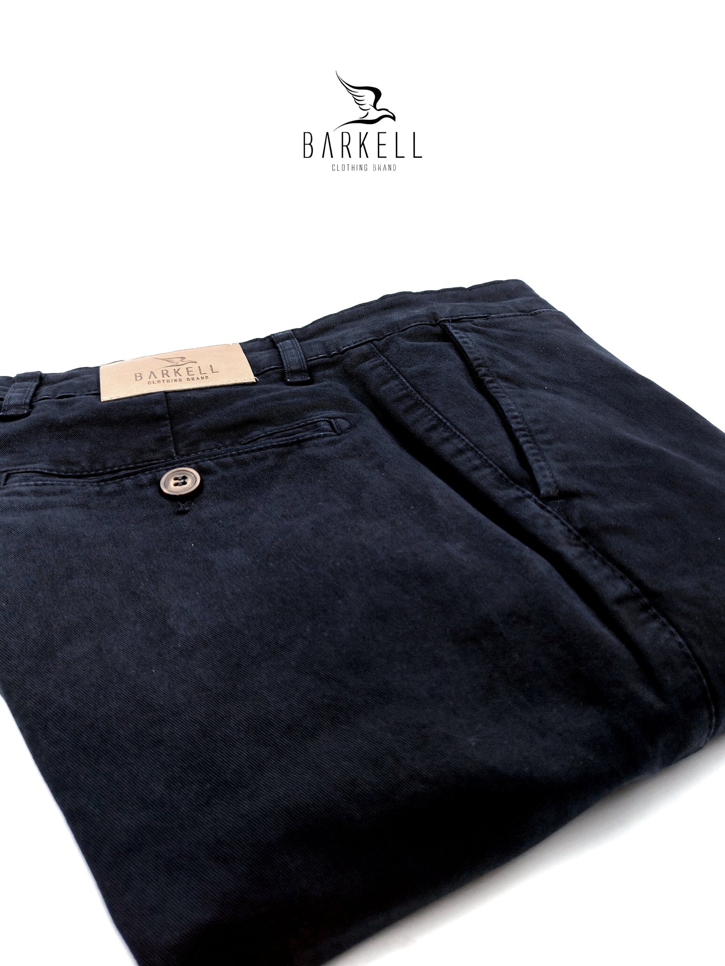 Pantalone Blu Modello Chinos in Cotone Gabardina