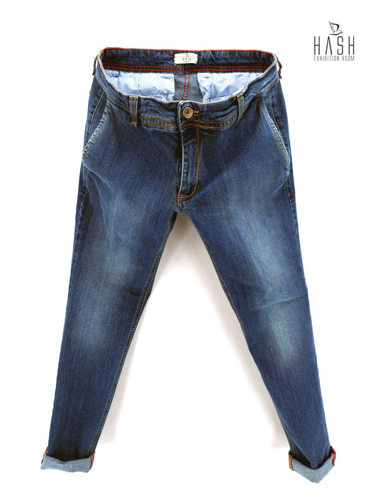 Jeans Modello Chinos Lavaggio Medio Stone Wash