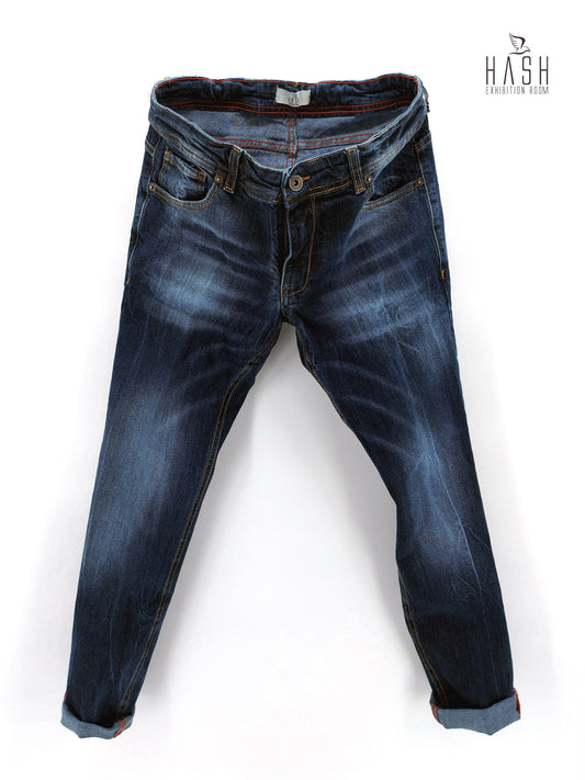 Jeans Modello Cinque Tasche Lavaggio Medio Used Stone Wash